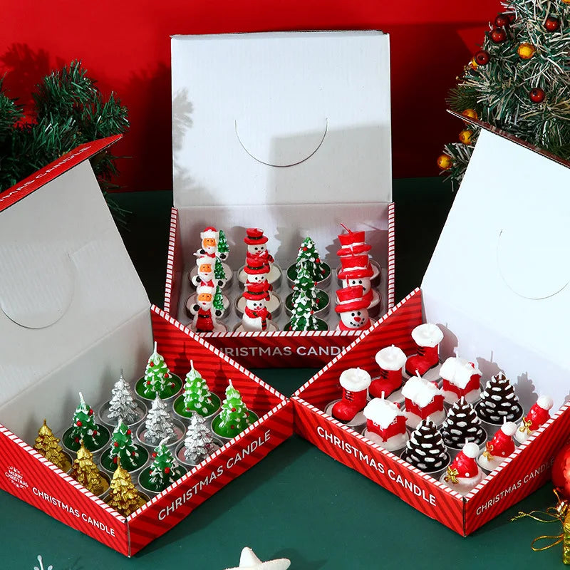 Festive Christmas Candle Set!, Romantic & Cozy Christmas Vibes Santa, Snowman & Tree Candles!, Celebrate in Style, Festive Ambiance Made Easy Charming Christmas Candle Collection!