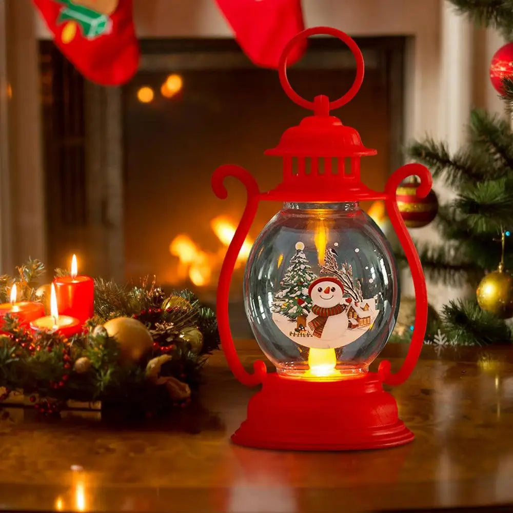 Bring the North Pole Home Adorable LED Snowman & Santa Lanterns for Pure Christmas Vibes! Let It Glow! Festive Christmas Lanterns with Santa & Snowman ,The Cutest Gift This Holiday! , Magical Christmas Lanterns That Light Up