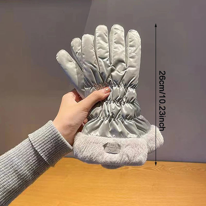 Conquer the Cold in Style! Premium Thickened Cycling & Outdoor Gloves Sleek, Warm & Breathable, Women’s Padded Gloves Warm, Windproof & Perfect for Skiing or Everyday Chic