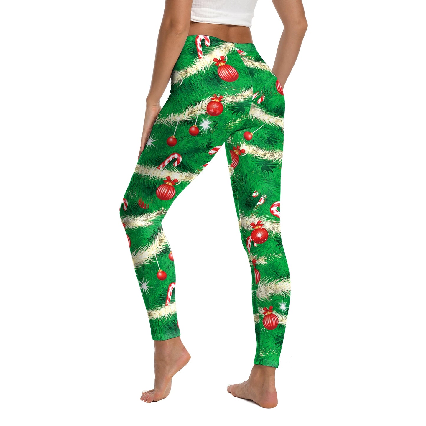 High Quality Festive Snowflake & Elk Print Leggings!, Festive & Fierce Elk Snowflake Christmas Leggings 2025, Christmas Party-Perfect Leggings Cozy, Chic & Figure-Flattering