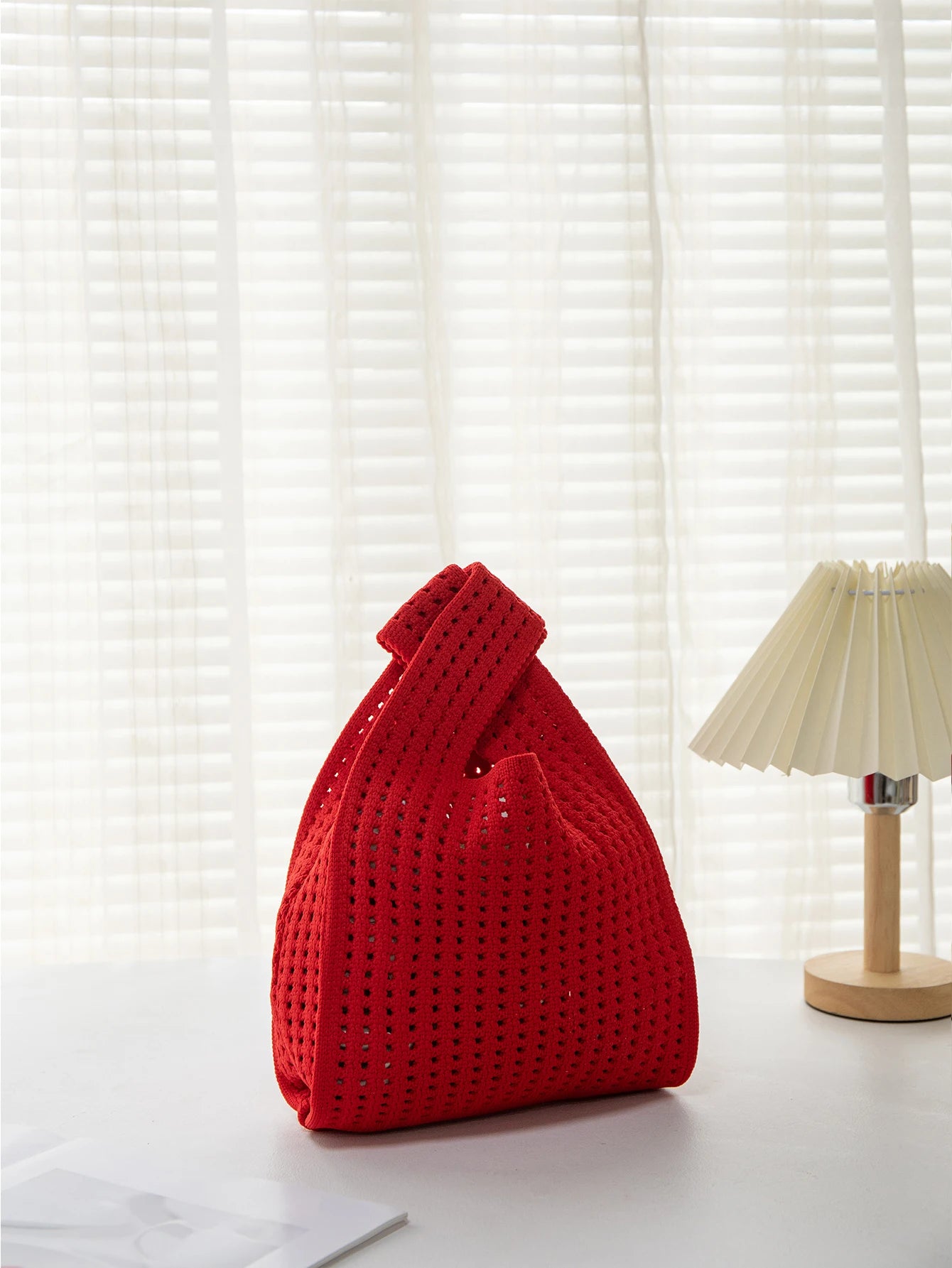 Handmade Knit Wrist Bag Cute, Trendy, Premium Mini Knot Tote Stylish, Colorful & Perfect for Daily Outings