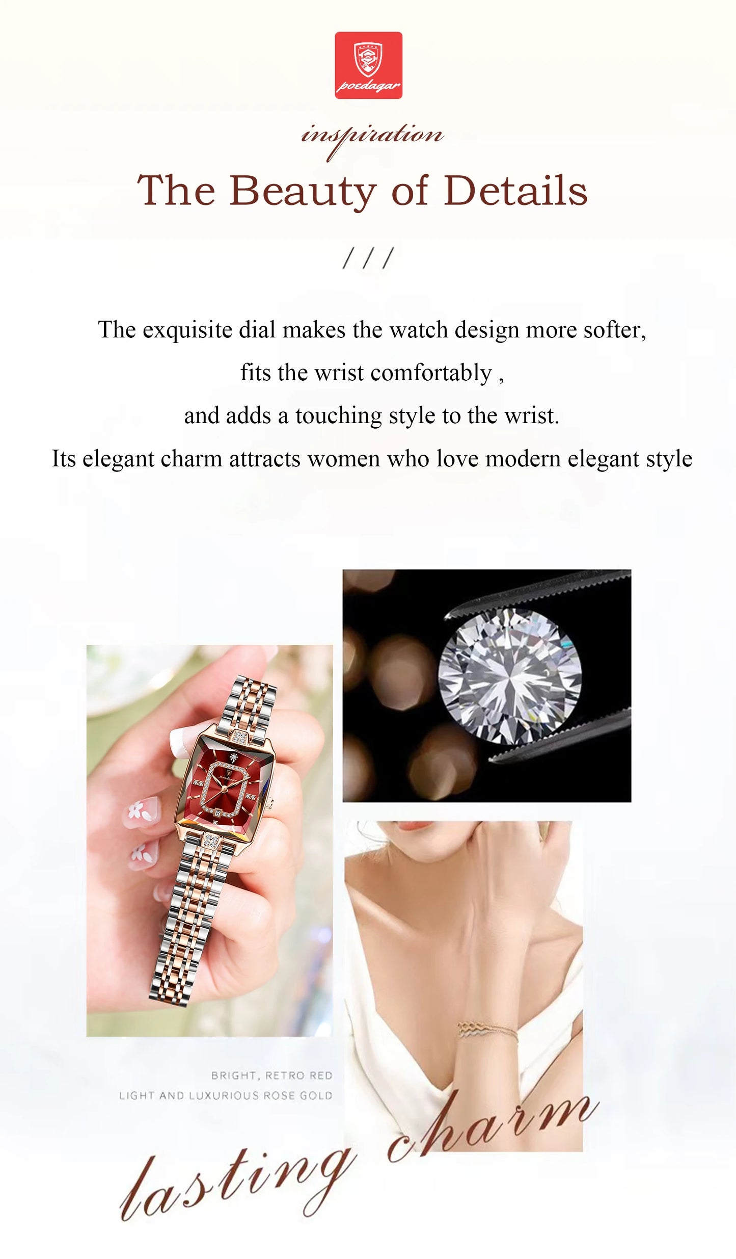 Luxury Rectangle Watch Elegant, Waterproof & Timeless For Women Who Define Class, Stainless Steel Watch Modern Rectangle Design, Waterproof & Stunning, Premium  Women’s Watch Sleek, Elegant