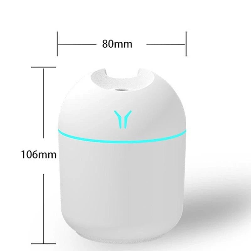 High Quality 2026 Edition Home car 250ML USB aromatherapy essential oil diffuser mini air humidifier ultrasonic mute fogger diffuser with LED lights