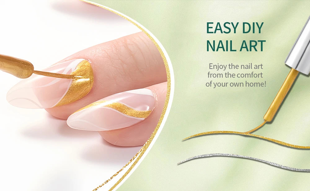 NAILPOP Gel Nail Liner 5 Trendy Colors for Stunning 2026 Nail Art!, DIY French Tips, Swirls & Designs Soak-Off Gel Polish with Brush, NAILPOP 5-Color Gel Liner 2026 Style