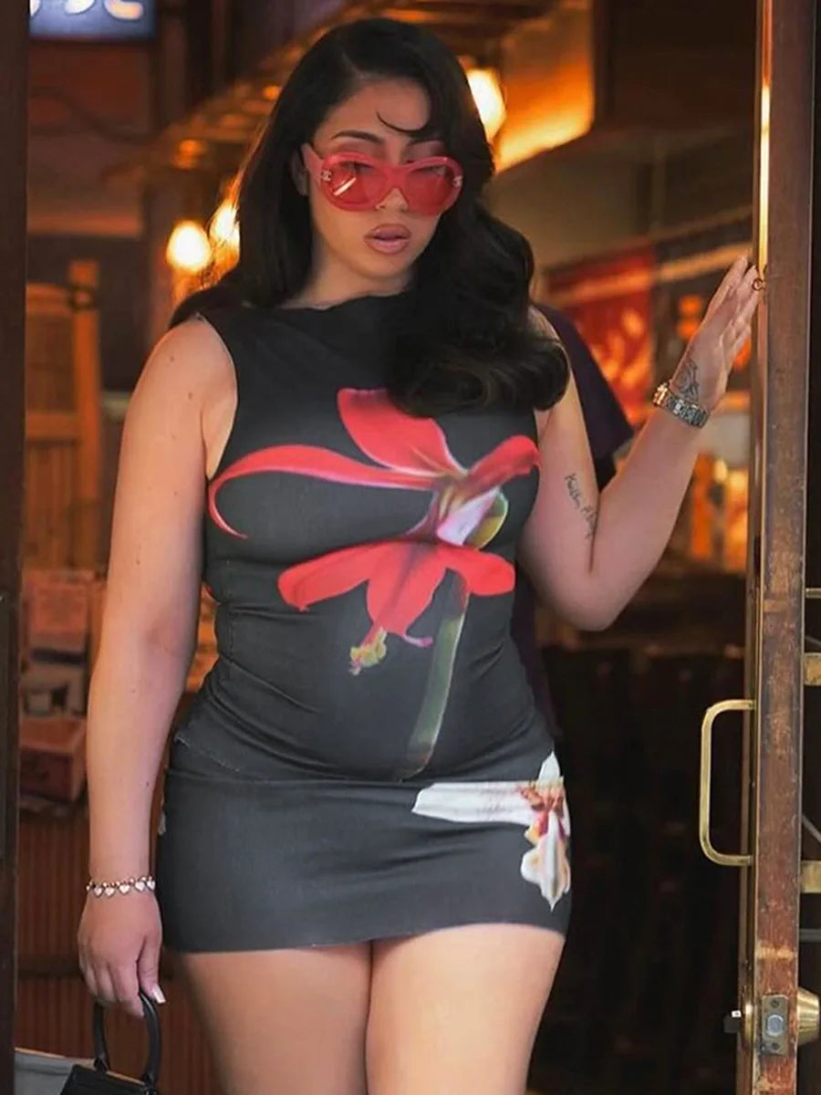 Premium Blue Strapless Dress with High Waist & Elegant Party Vibes, Sexy Strapless Floral Mini Dress Backless & Stunning, Strapless Floral Dress with High-Quality Fabric & Flawless Fit