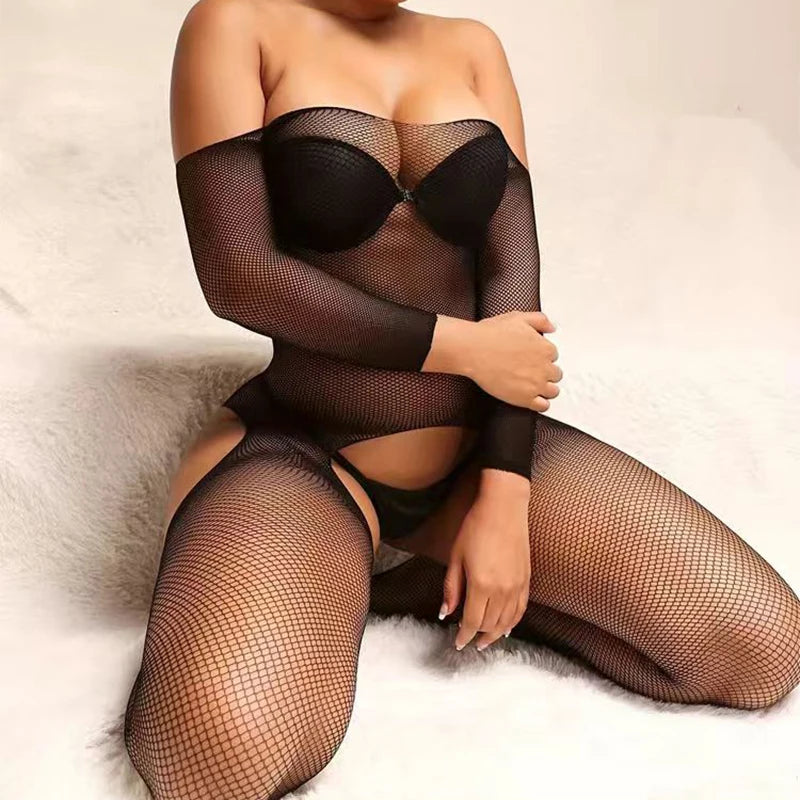 Sexy Quality 2026 Fashion One Piece Crotchless Bodystocking For Sex Transparent Sexy Lingerie Sexiest Bodysuit Erotic Costumes Rose Full Body Stockings