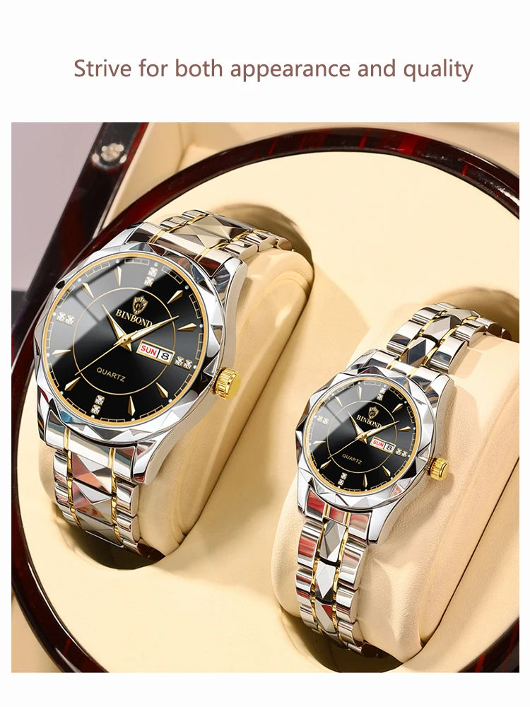 BINBONG Quality Premium High Women Watches Luxury Fashion Ladies Quartz Watch Waterproof Luminous Date Stainless Wristwatch Girlfriend Lovers Gift