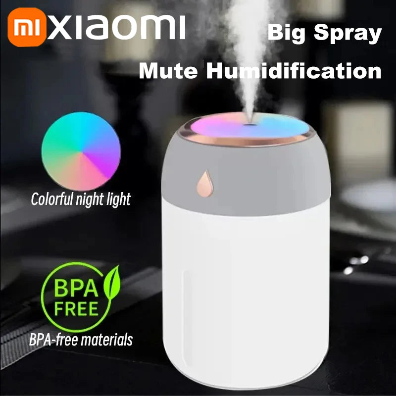 High Quality 2026 Xiaomi Mini Car Portable Air Humidifier Electric Aroma Diffuser LED Cool Light Mist For Home Car Aromatherapy Plant Purifier