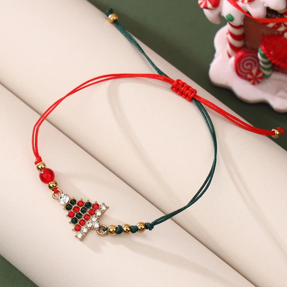 Luxury Christmas 2026 Trend 12 Piece New Christmas Themed Bracelet Set with Rhinestone Christmas Tree, Santa Claus & Reindeer Designs(color random)