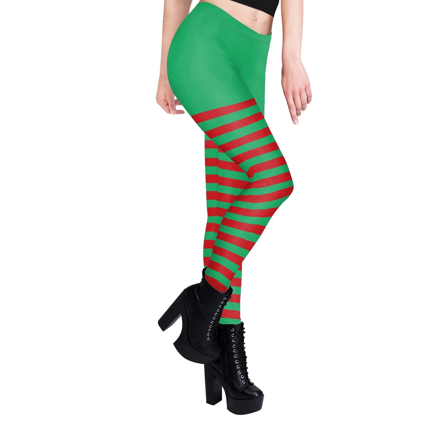 Sexy Christmas Elf Leggings for Women!, Stretchy, Cute & Holiday Ready  You’re My Secret Leggings, Festive Gym & Lounge Wear Women’s Christmas Elf Pants