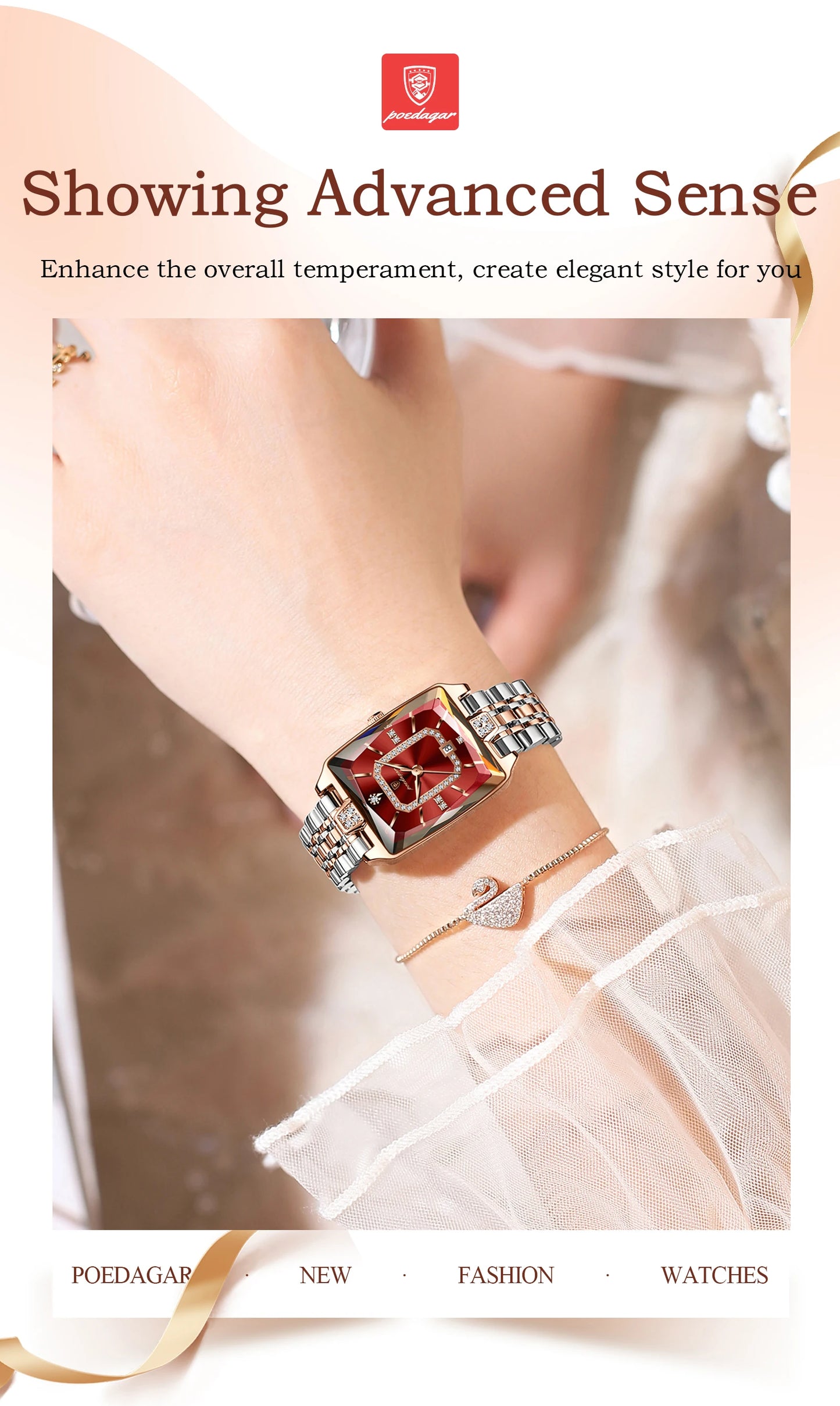 Luxury Rectangle Watch Elegant, Waterproof & Timeless For Women Who Define Class, Stainless Steel Watch Modern Rectangle Design, Waterproof & Stunning, Premium  Women’s Watch Sleek, Elegant