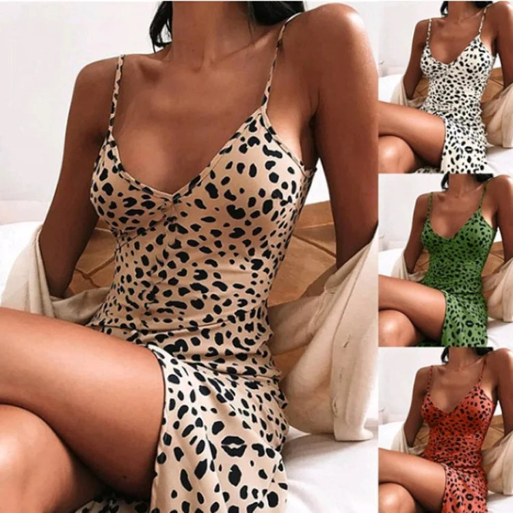 Premium Leopard Print Suspender Dress for Fierce Fashion Queens High Quality Slim Fit Leopard Print Dress That Hugs Every Curve Perfectly, 2026 Leopard Bodycon Dress Trendy, Confident & Irresistible,