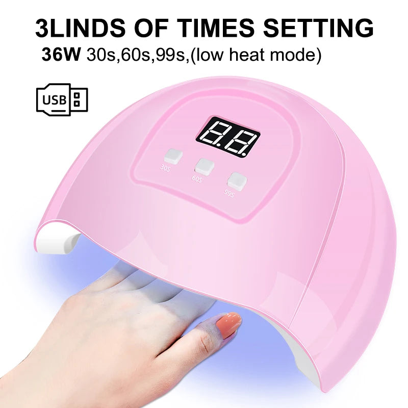 Complete Nail Gel Polish Kit with UV Lamp & Trendy Colors!, Complete Nail Gel Polish Kit with UV Lamp & Trendy Colors!, DIY 2026 Nail Magic Soak Off UV Gel Set with Everything You Need to Slay!