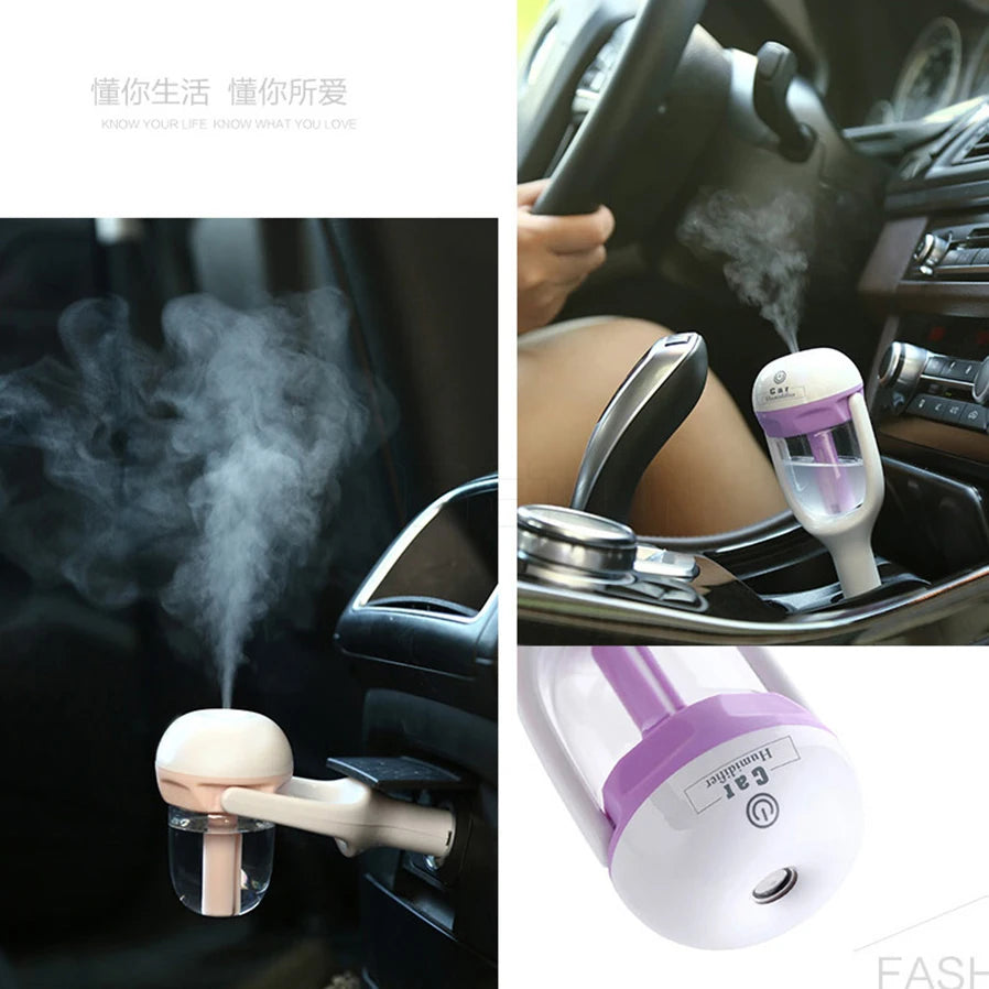 Air Humidifier Mini Ultrasonic High Quality 2026 Edition  Humidifier Romantic Soft Light Aroma Diffuser Auto Mist Maker Sprayer For Car