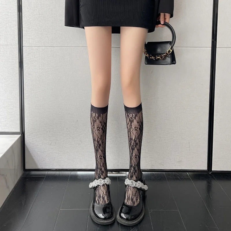 Luxury Lace Socks That Make Every Outfit Look Adorable & Classy, 2026 Must Have! Trendy Lace Tube Socks for That Perfect Sweet Girl Aesthetic, Step Into Kawaii Elegance Soft Lace Calf Socks Every Girl is Obsessed With