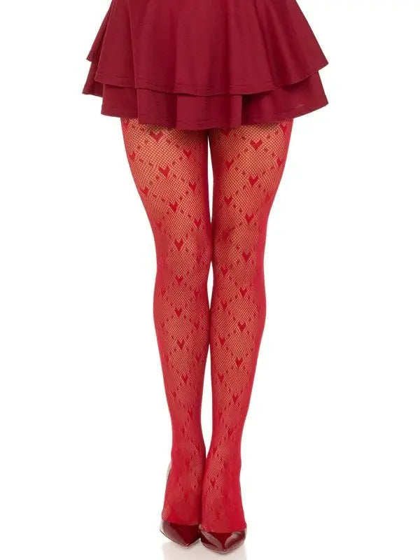 High Quality Heart Flower Pattern Pantyhose, Trendy Japanese Punk Inspired Mesh Tights Sexy, Soft & Premium, Mesh Heart & Flower Fishnet Stockings, Sexy & Cute! Heart Flower Mesh Fishnet Tights for Trendy Girls