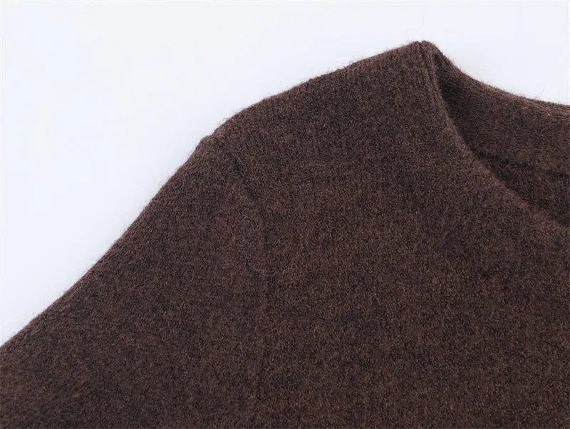 Premium Faux Fur Effect Knit Dress Trendy, Sexy & Effortlessly Elegant 2026 Fall Luxe Sexy Faux Fur Patchwork Knit Dress for Chic Women Who Stand Out