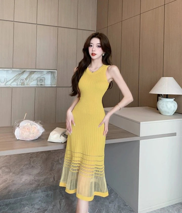 Boho Glam 2026 Sleeveless Crochet Midi Dress for Trendy Women Who Love Comfort & Style Luxe Sexy Crochet Knitted Midi Dress Breathable, Premium & Effortlessly Chic