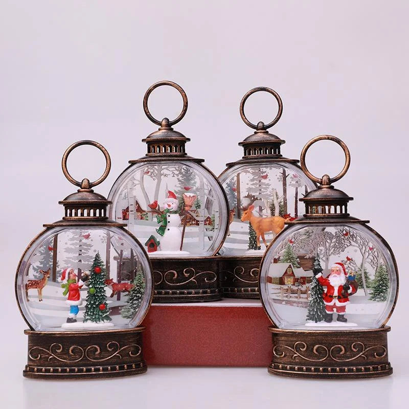 Bring Winter Wonderland Home LED Snow Globe Lanterns That Sparkle!,Tiny Snow, Big Holiday Magic Battery-Operated Christmas Snow Globe Lanterns!