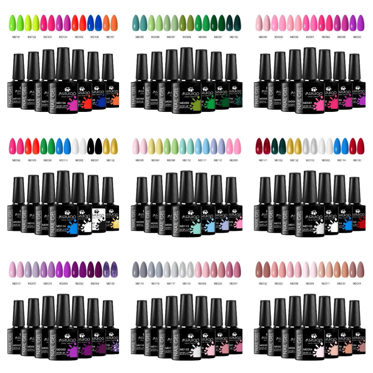 Create Stunning 2026 Nail Art 7 Colors, Endless Style Possibilities, 7pc Gel Polish Set for Long Lasting DIY Manicures!, Salon Perfect Nails Anywhere 7pc Gel Polish Set for DIY Nail Magic