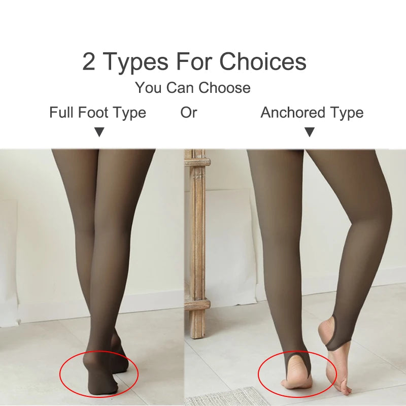 High Quality 2026 Edition Winter Warm Tights Women Pantyhose High Waist Thick Thermal Stockings Fleece Velvet Insulated Sock Pant Fake Translucent Legging