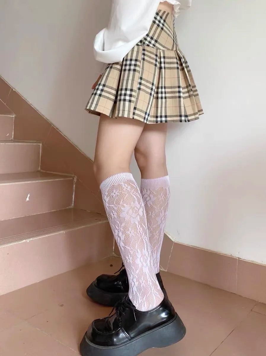 Luxury Lace Socks That Make Every Outfit Look Adorable & Classy, 2026 Must Have! Trendy Lace Tube Socks for That Perfect Sweet Girl Aesthetic, Step Into Kawaii Elegance Soft Lace Calf Socks Every Girl is Obsessed With