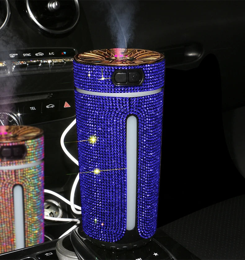 New Luxury Car Diffuser  High Quality 2026 Edition Humidifier with LED Light Diamond Auto Air Purifier Aromatherapy Diffuser Air Freshener Auto Accessories