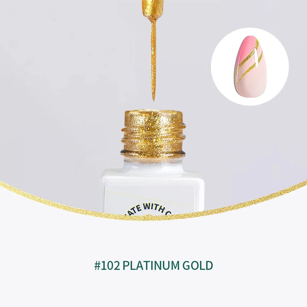 NAILPOP Gel Nail Liner 5 Trendy Colors for Stunning 2026 Nail Art!, DIY French Tips, Swirls & Designs Soak-Off Gel Polish with Brush, NAILPOP 5-Color Gel Liner 2026 Style