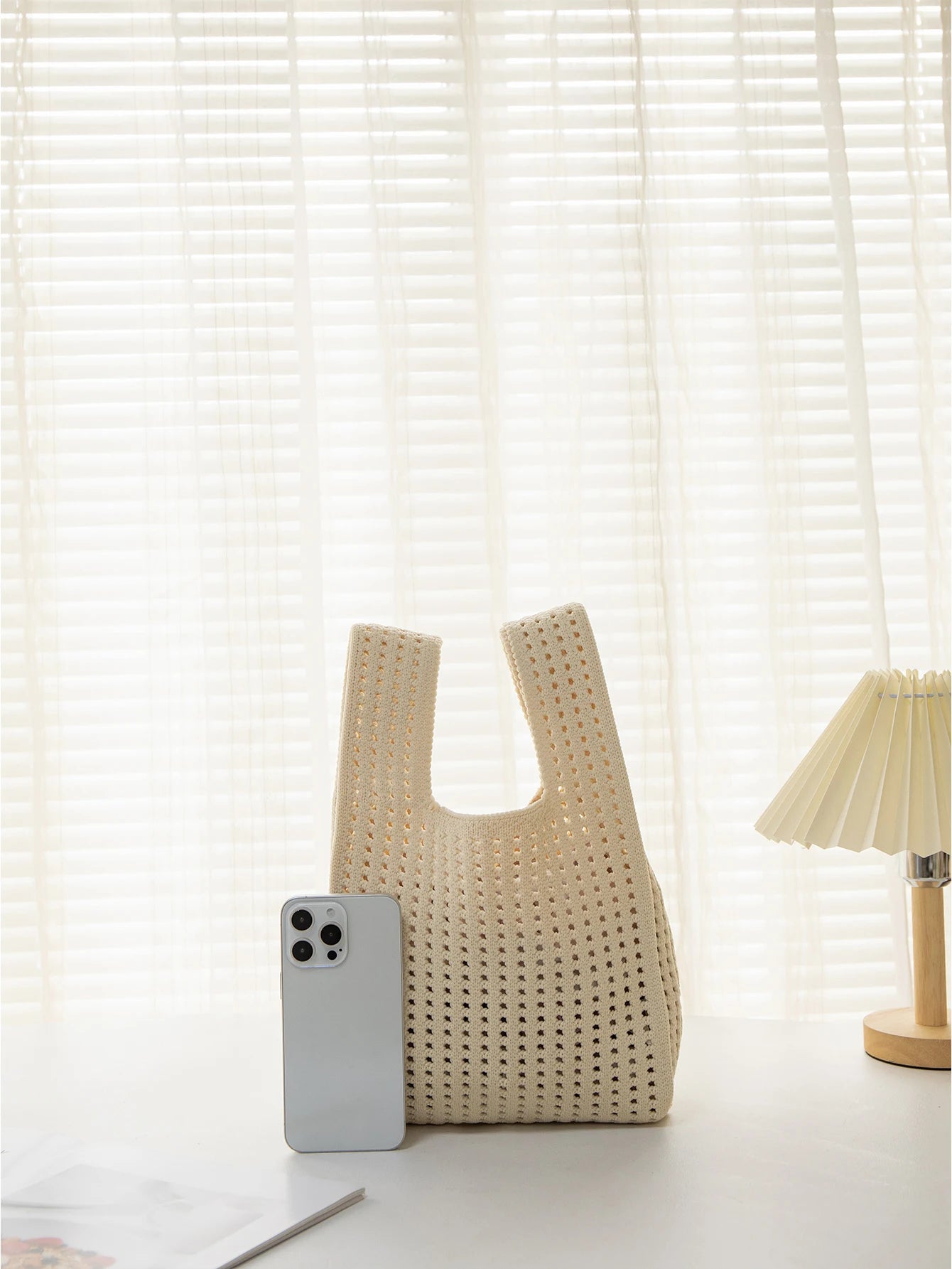 Handmade Knit Wrist Bag Cute, Trendy, Premium Mini Knot Tote Stylish, Colorful & Perfect for Daily Outings