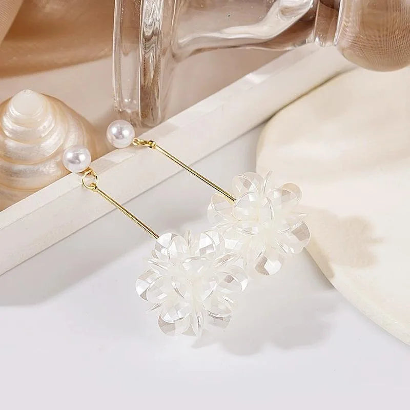 Luxury High Class 2026 Edition 2PC gold super fairy petal tassel imitation shell earrings, fashionable temperament, light luxury, niche design, ear accessories, Fairy Tassel Earrings for Fashion Lovers & Influencers