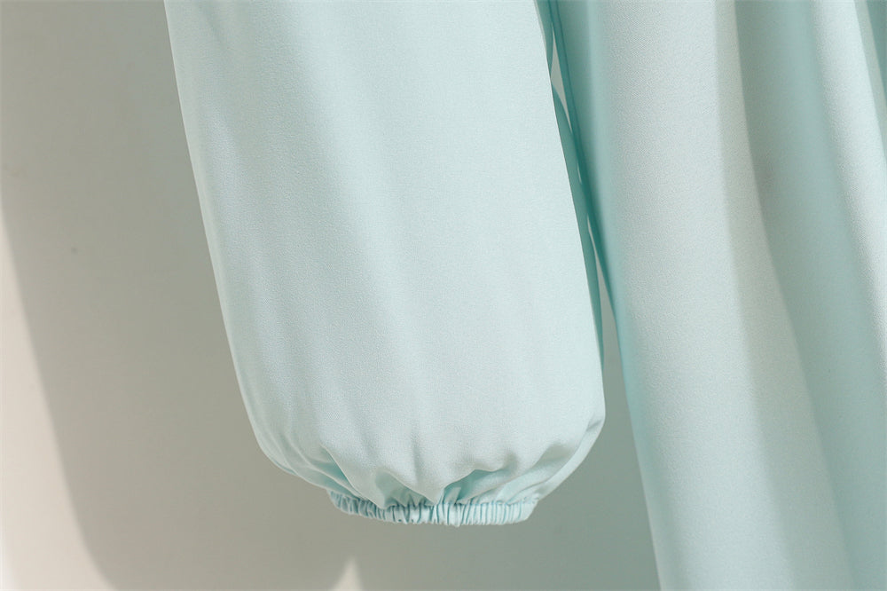 Premium Chiffon Maxi Dress for Trendy Women, Spring & Autumn Solid Loose Maxi Dress, Luxury & Comfort Combined Full Sleeve O-Neck Casual Dress for Every Occasion,