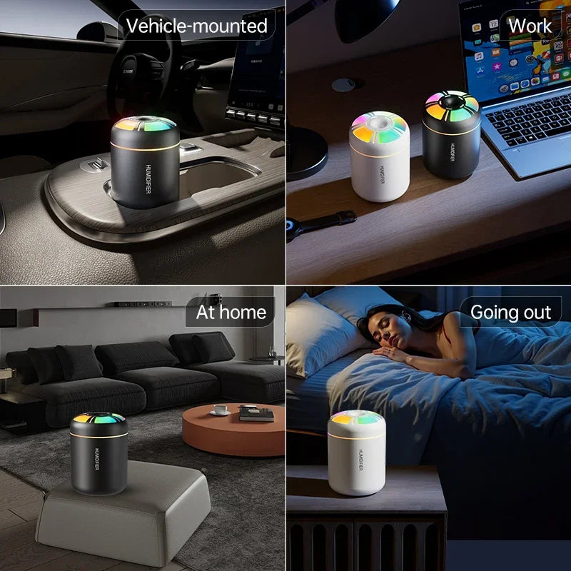 High Quality 2026 Edition 180ML Car Mini Aroma Diffuser Perfume Air Humidifier Essential Oil Purifier Aromatherapy Color Lights For Car Home Bedroom