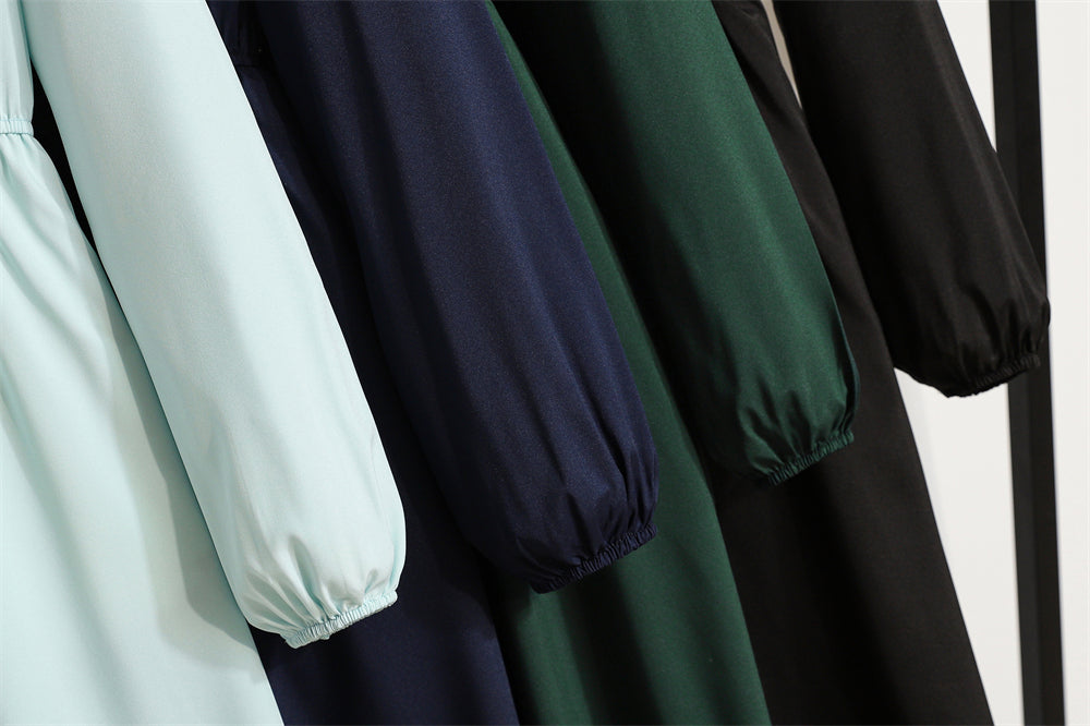 Premium Chiffon Maxi Dress for Trendy Women, Spring & Autumn Solid Loose Maxi Dress, Luxury & Comfort Combined Full Sleeve O-Neck Casual Dress for Every Occasion,