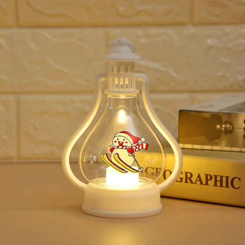 Bring the North Pole Home Adorable LED Snowman & Santa Lanterns for Pure Christmas Vibes! Let It Glow! Festive Christmas Lanterns with Santa & Snowman ,The Cutest Gift This Holiday! , Magical Christmas Lanterns That Light Up