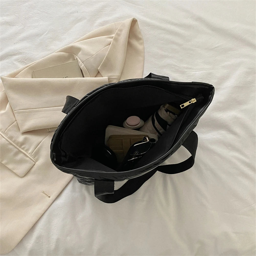 Premium Padded Ladies Tote Stylish, Durable Quilted Cotton Tote Bag  Spacious, Chic & Travel