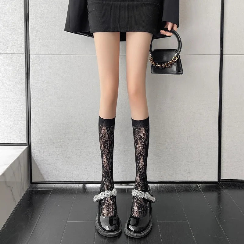 Luxury Lace Socks That Make Every Outfit Look Adorable & Classy, 2026 Must Have! Trendy Lace Tube Socks for That Perfect Sweet Girl Aesthetic, Step Into Kawaii Elegance Soft Lace Calf Socks Every Girl is Obsessed With