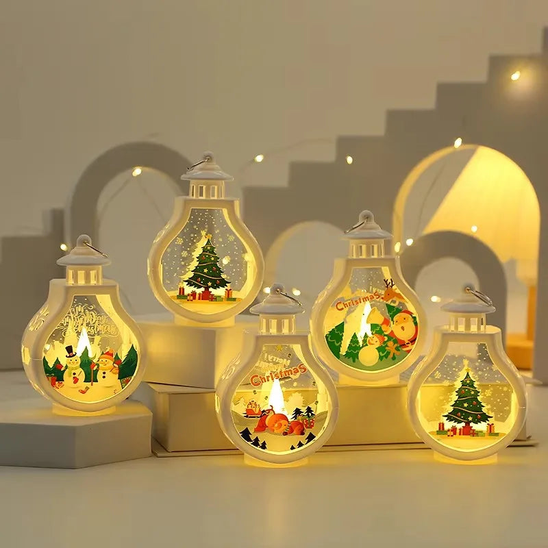 Bring the North Pole Home Adorable LED Snowman & Santa Lanterns for Pure Christmas Vibes! Let It Glow! Festive Christmas Lanterns with Santa & Snowman ,The Cutest Gift This Holiday! , Magical Christmas Lanterns That Light Up