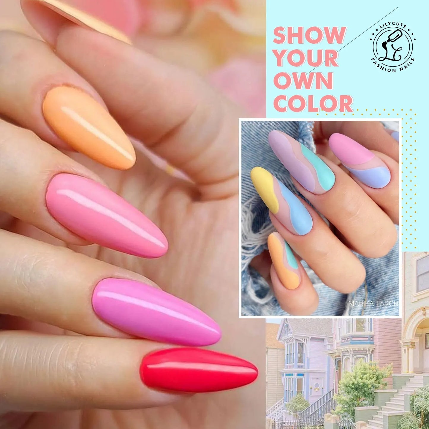LILYCUTE 12PC Macaron Gel Polish Set Trendy 2026 Colors, Transform Your Nails with LILYCUTE Gel Polish Perfect for 2026 Nail Art!, DIY Salon-Quality Nails at Home Fun, Vibrant & Glossy!