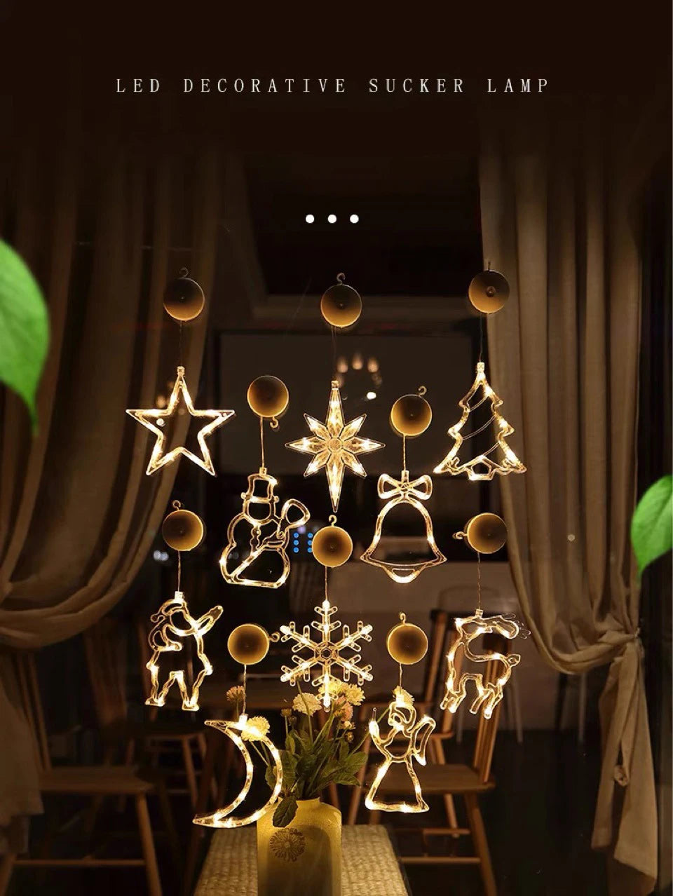 Magical Christmas Lights for Every Window, Wall, and Tabletop Let Your Home Glow! , Turn Your Home Into a Winter Wonderland Hanging Lights, Lamps 

Bring the magic of Christmas and New Year into your home with our all-in-one