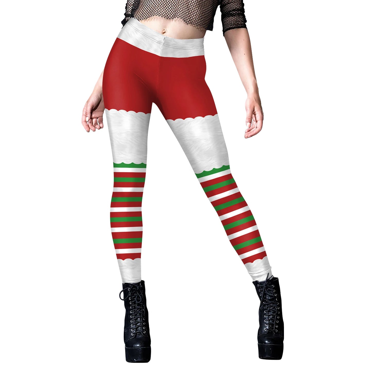 Sexy Christmas Elf Leggings for Women!, Stretchy, Cute & Holiday Ready  You’re My Secret Leggings, Festive Gym & Lounge Wear Women’s Christmas Elf Pants