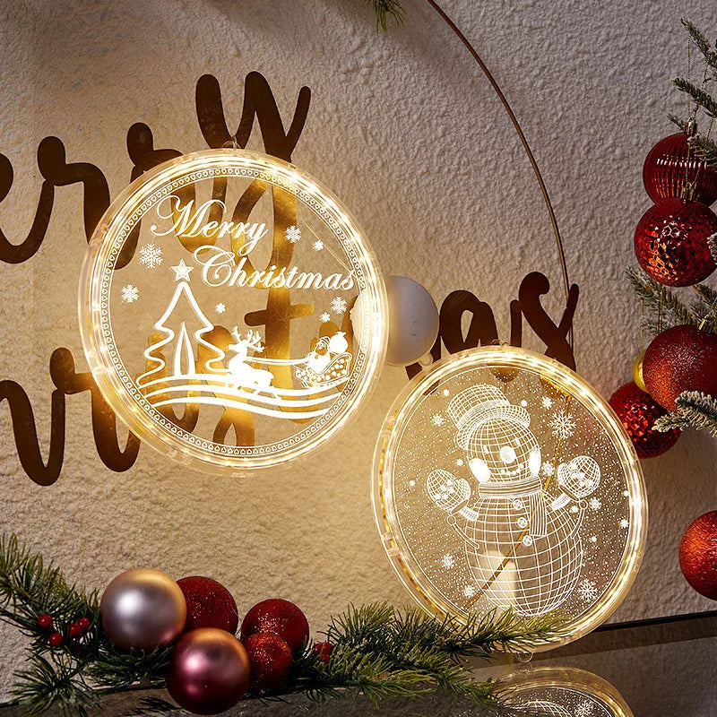 Christmas Hanging Ornament Lights!, Transparent LED Christmas Decorations!, Glow into the Holidays Transparent Luminous Night Lights!