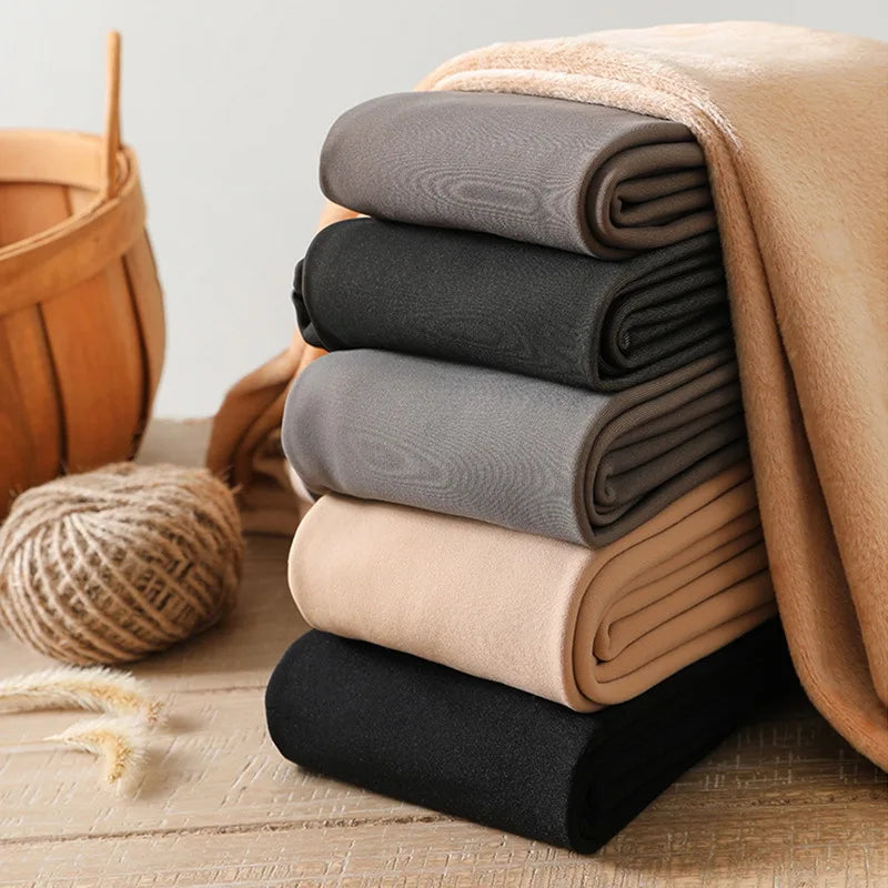 High Quality 2026 Edition Winter Warm Tights Women Pantyhose High Waist Thick Thermal Stockings Fleece Velvet Insulated Sock Pant Fake Translucent Legging