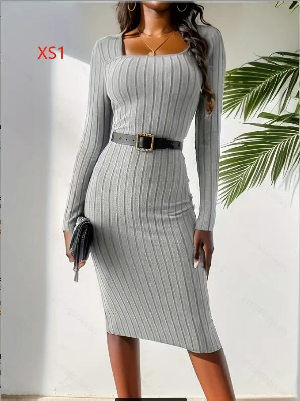 Premium Fashion 2026 Slim Dress with Waist Belt Elegance Meets Attitude, High Class Fit Dress That Hugs, Lifts & Defines Every Curve, Luxury Bodycon Dress with Stylish Waist Bag & Flattering Fit
