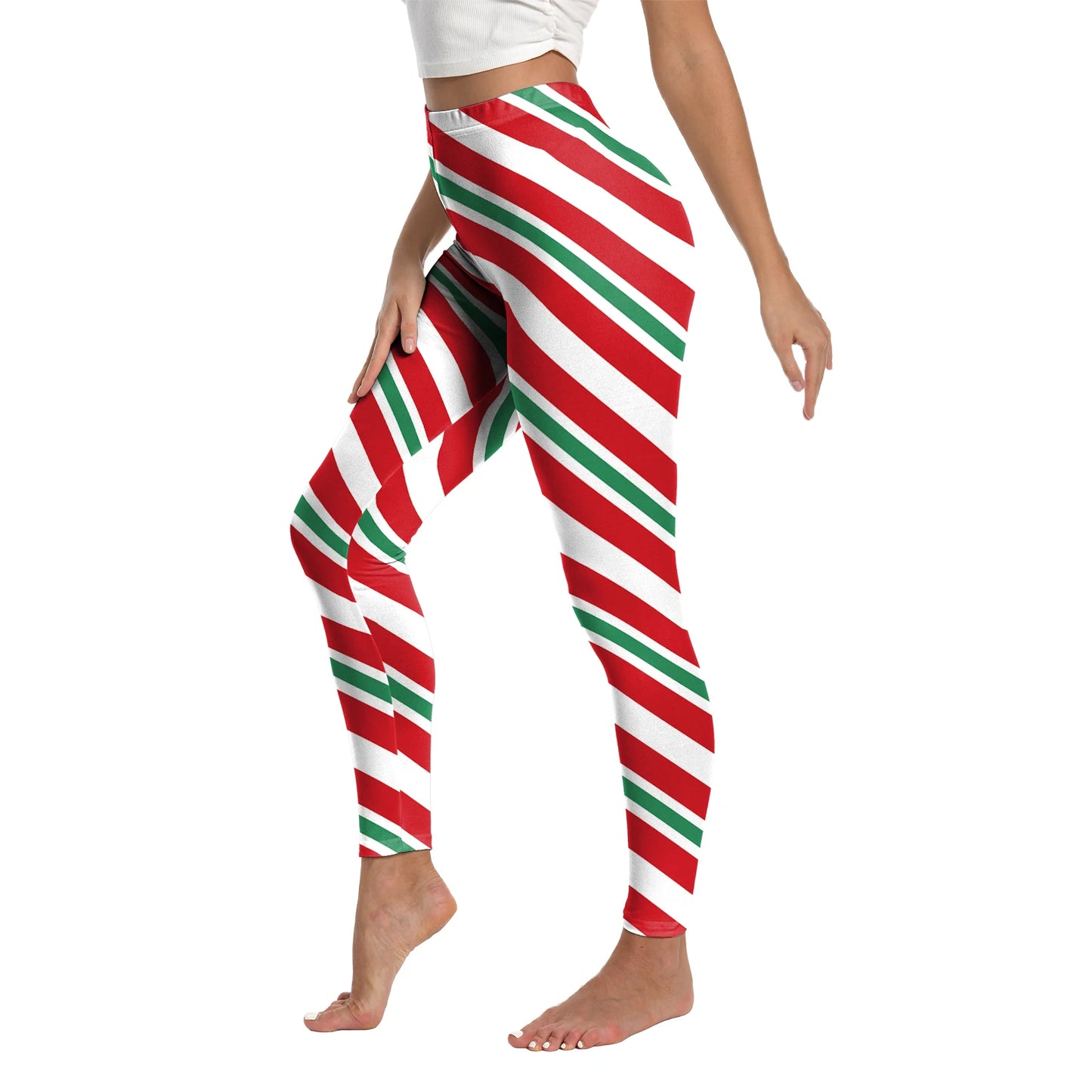 High Quality Festive Snowflake & Elk Print Leggings!, Festive & Fierce Elk Snowflake Christmas Leggings 2025, Christmas Party-Perfect Leggings Cozy, Chic & Figure-Flattering