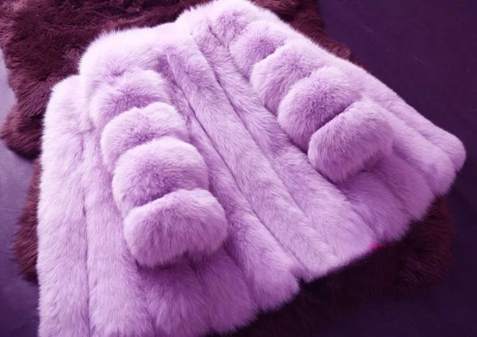 Fall Faux Fur Jackets for Women Long Puff Sleeve Woman Coat Solid Short Warmth Outerwear Clause Ladies Elegant Streetwear