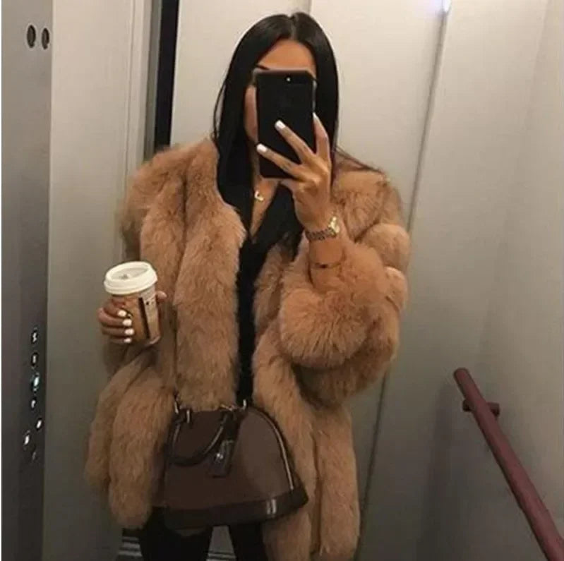 Y2k Faux Fur Jackets for Women Long Puff Sleeve Women Coat Solid Short Warmth Punk Outerwear Clause Ladies Elegant Streetwear