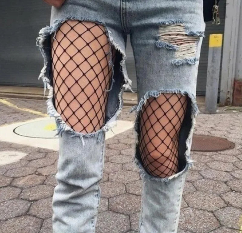 Hollow Out Sexy Pantyhose 2026 Fashion Black Women Fashion Tights Fishnet  Stockings Club Party Hosiery Female Lingerie Girls Thigh Mesh Sock