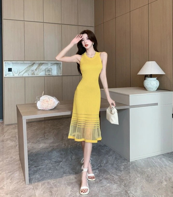 Boho Glam 2026 Sleeveless Crochet Midi Dress for Trendy Women Who Love Comfort & Style Luxe Sexy Crochet Knitted Midi Dress Breathable, Premium & Effortlessly Chic