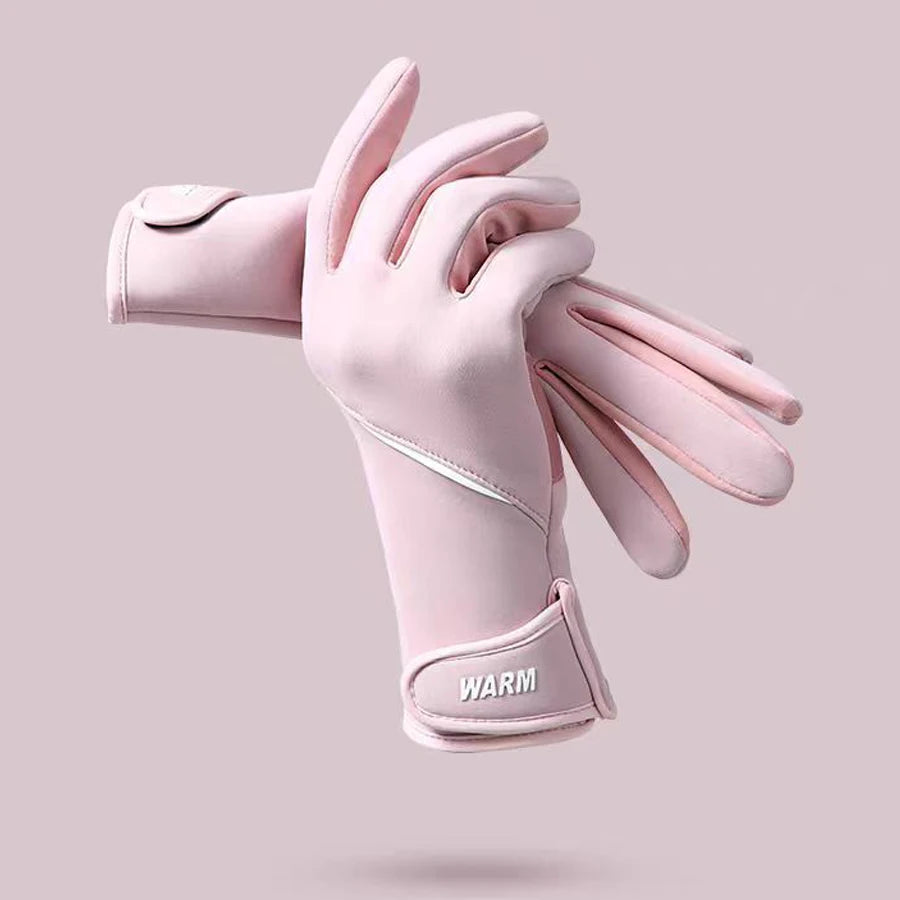 Quality Premium 2026 Winter Women's Thermal Gloves Touchscreen Compatible Fleece Lined Full Finger Waterproof Hand Warmer Mitten for Bike Cycling