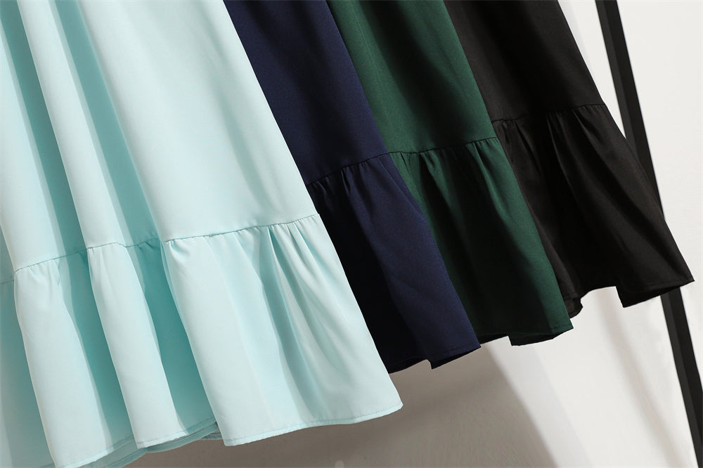 Premium Chiffon Maxi Dress for Trendy Women, Spring & Autumn Solid Loose Maxi Dress, Luxury & Comfort Combined Full Sleeve O-Neck Casual Dress for Every Occasion,